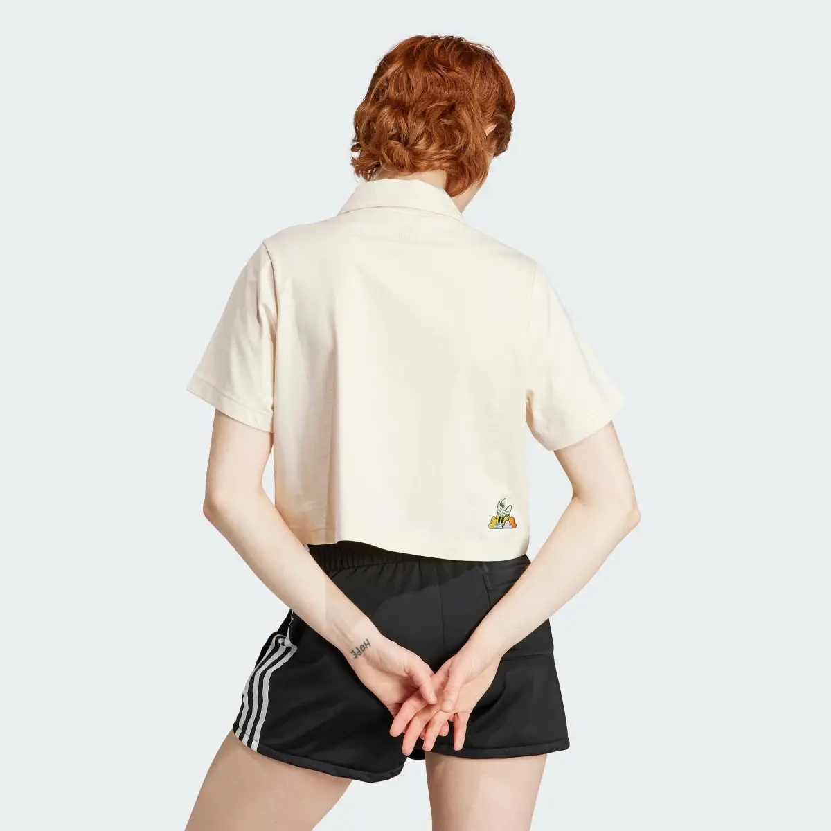 Adidas Cropped Polo Shirt. 3