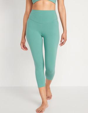 Extra High-Waisted PowerChill Cropped Leggings for Women green