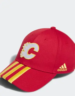 Calgary Flames 3-Stripes Adjustable Cap