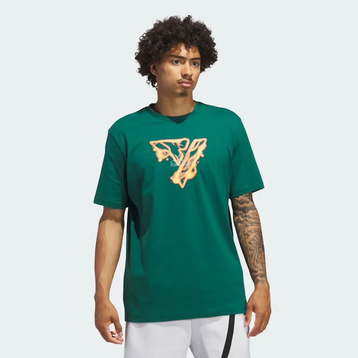 Adidas Trae Young Icy Fire Graphics Signature Basketball Graphic Tee. 2 Adidas Trae Young Icy Fire Graphics Signature Basketball Graphic Tee. 2