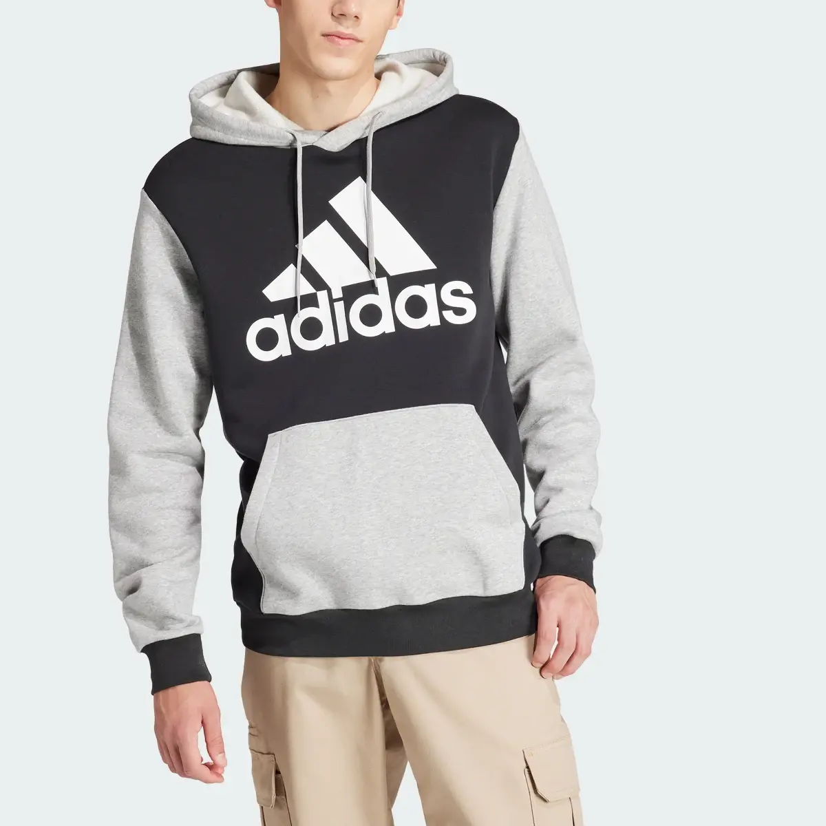 Adidas Sudadera con Gorro Essentials Felpa Logo Grande. 1