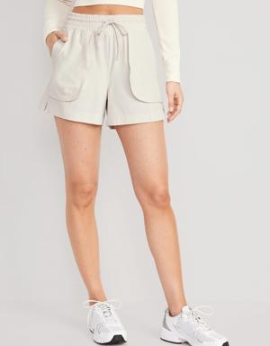 Old Navy High-Waisted StretchTech Shorts for Women -- 4-inch inseam beige