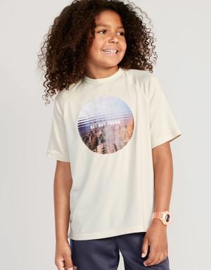 Cloud 94 Soft Go-Dry Cool Graphic PerformanceT-Shirt for Boys beige
