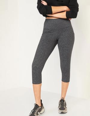 High-Waisted CozeCore Side-Pocket Crop Leggings gray