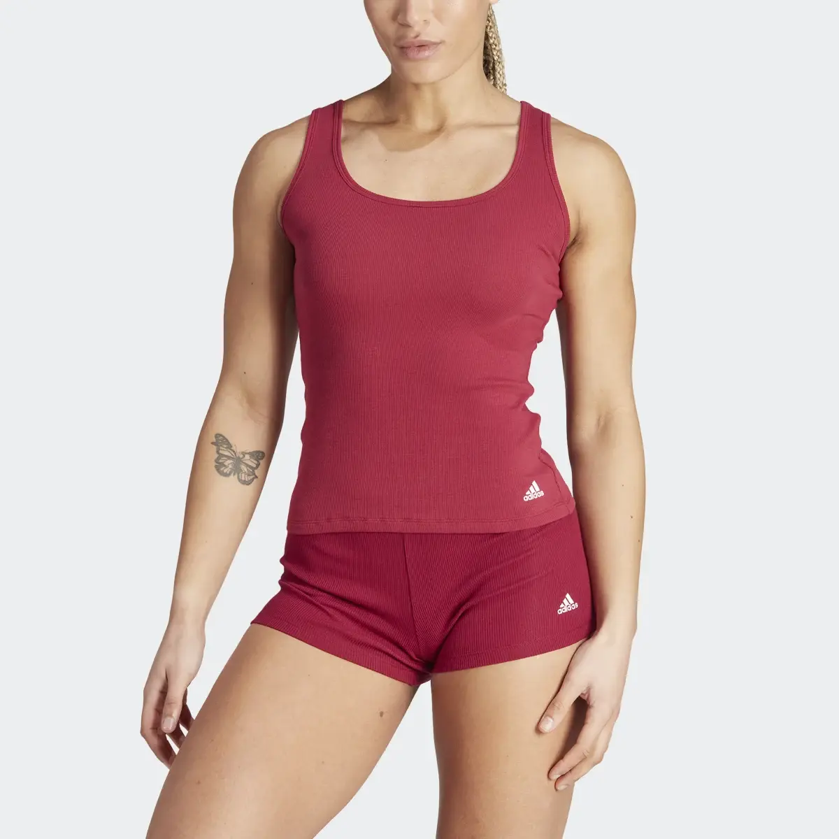 Adidas Active Flex Ribbed Tank Top. 1