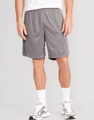 Go-Dry Mesh Basketball Shorts for Men -- 9-inch inseam gray