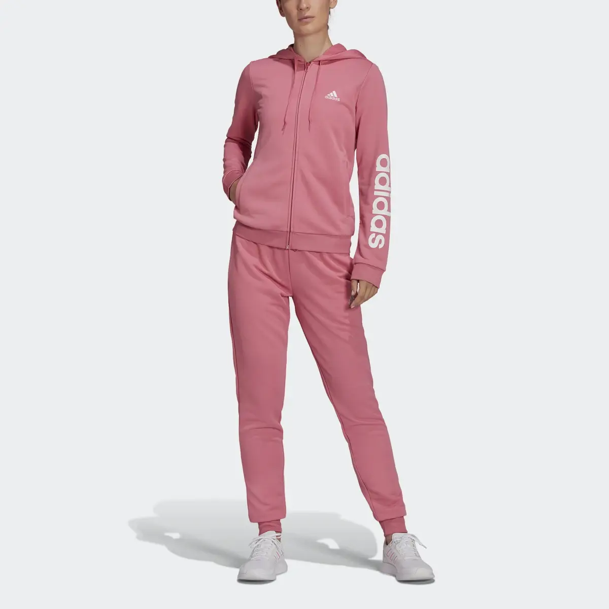 Adidas Essentials Logo French Terry Track Suit. 1