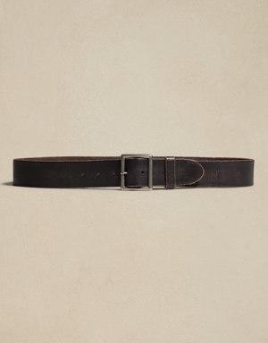 Rugged Leather Belt black