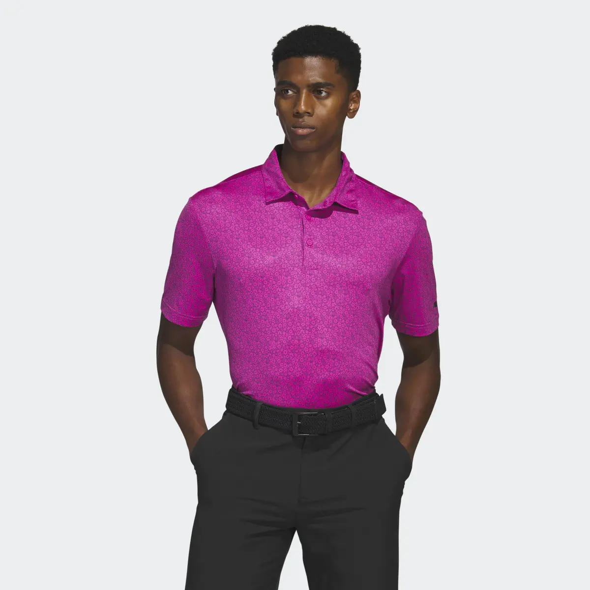 Adidas Ultimate365 Allover Print Golf Polo Shirt. 2