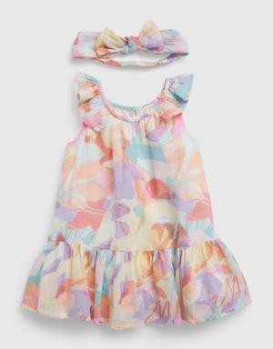Baby Floral Tiered Dress multi