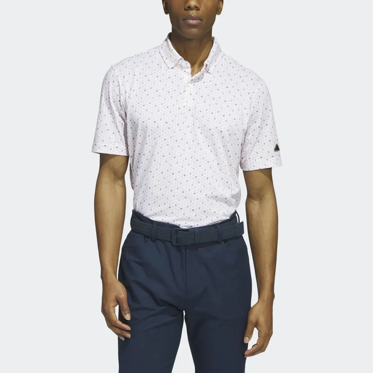 Adidas Go-To Print Golf Polo Shirt. 1