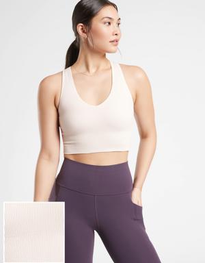 Athleta Aurora Seamless Crop Rib Tank gray