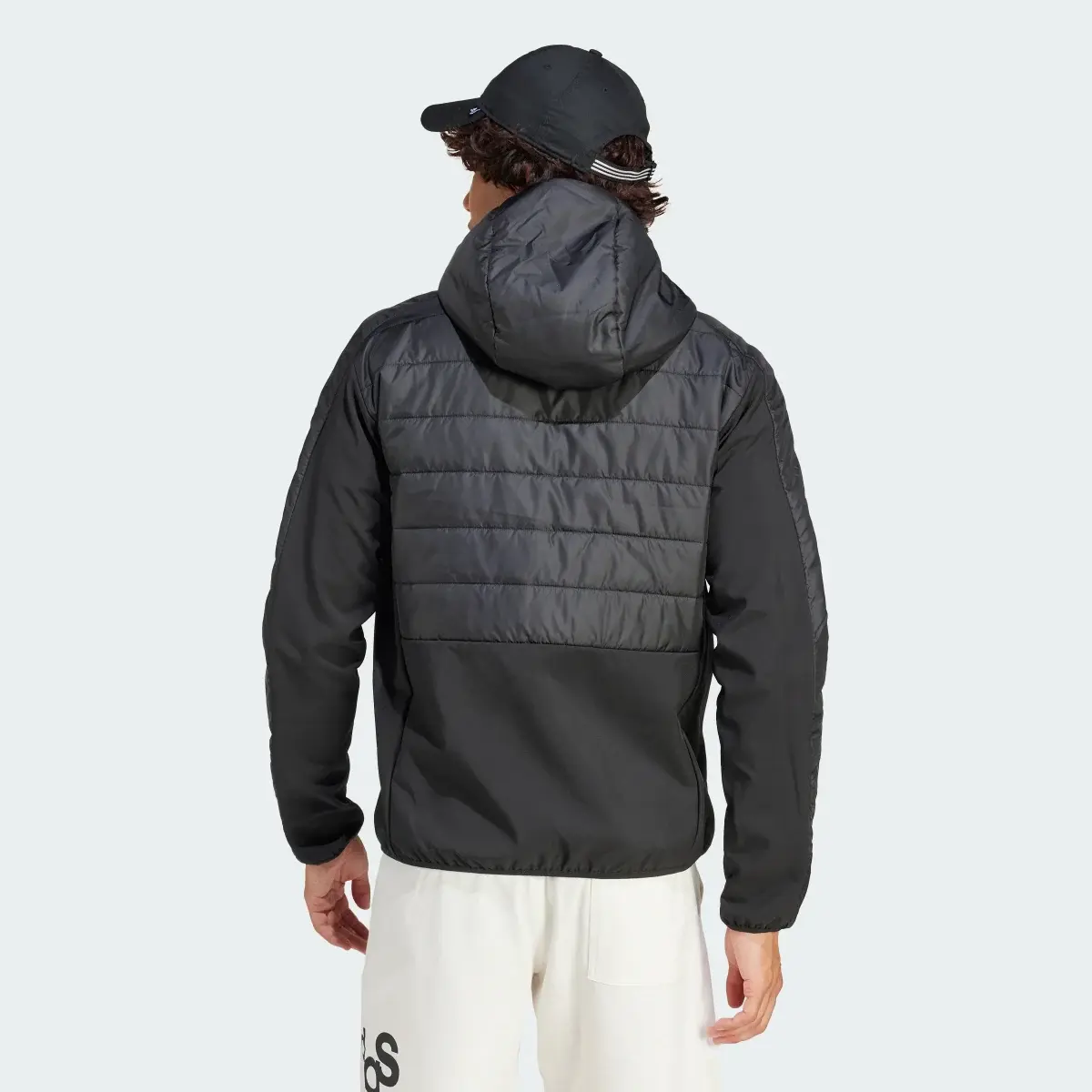 Adidas Chaqueta con capucha Essentials Insulated Hybrid 3 bandas. 3