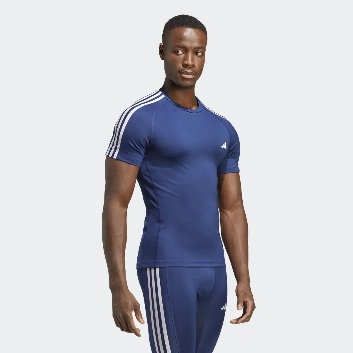 Adidas Techfit 3-Stripes Training Tee. 2