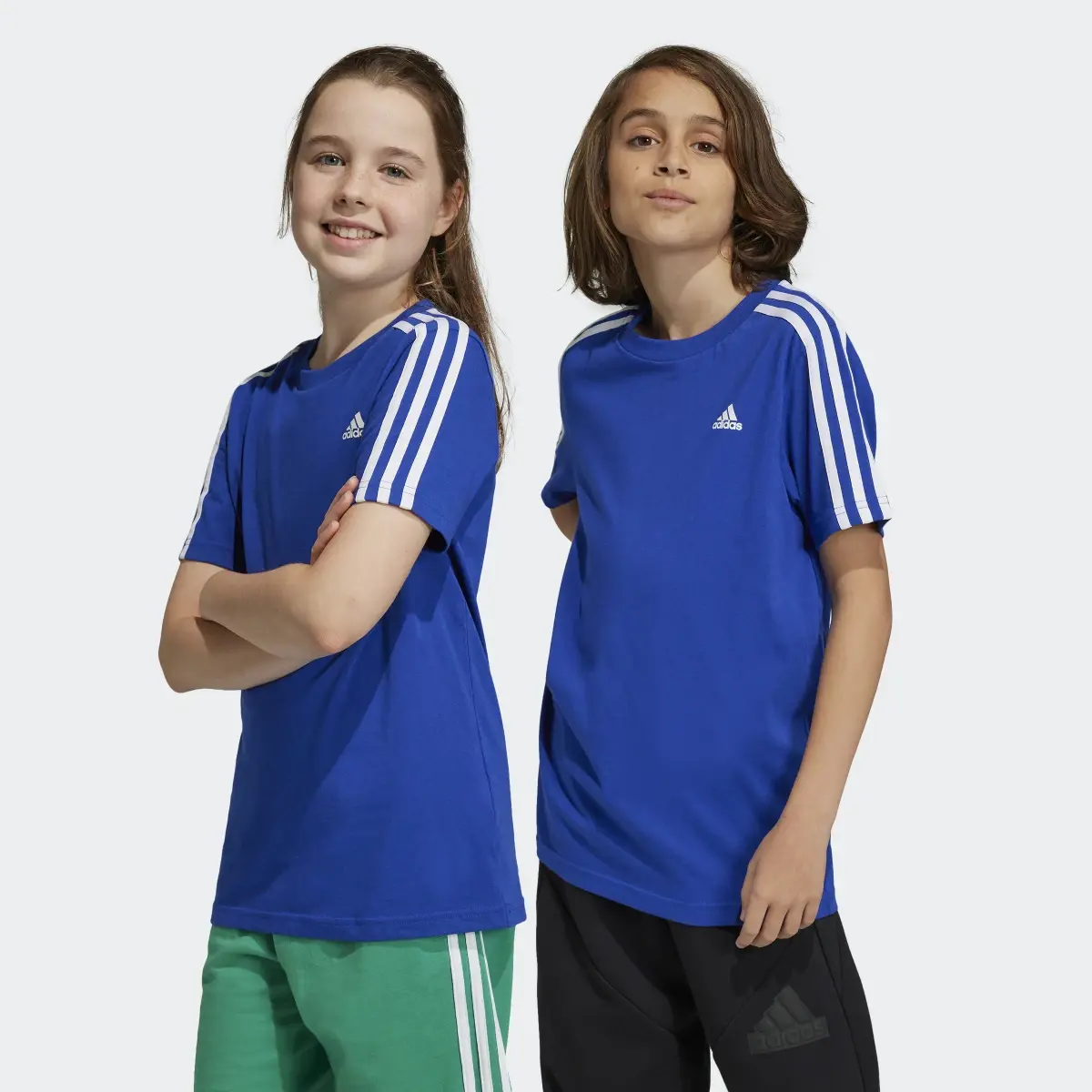 Adidas Essentials 3-Stripes Cotton Tee. 1