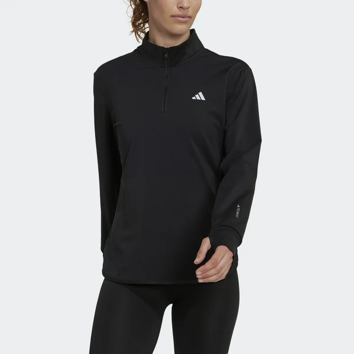 Adidas Techfit AEROREADY Warm Quarter-Zip Training Top. 1