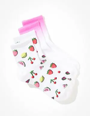 Fruit Salad Boyfriend Sock 2-Pack