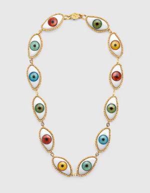 Eye motif necklace with Interlocking G