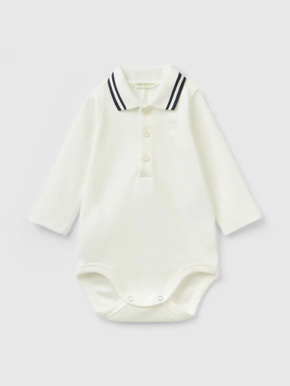 Benetton bodysuit polo in organic cotton. 1 Benetton bodysuit polo in organic cotton. 1