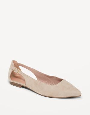 Old Navy Faux-Suede Slingback Flats for Women brown