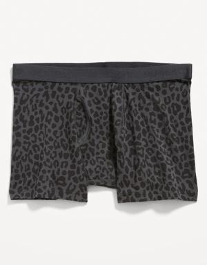 Soft-Washed Built-In Flex Printed Boxer-Briefs Underwear for Men -- 4.5-inch inseam multi