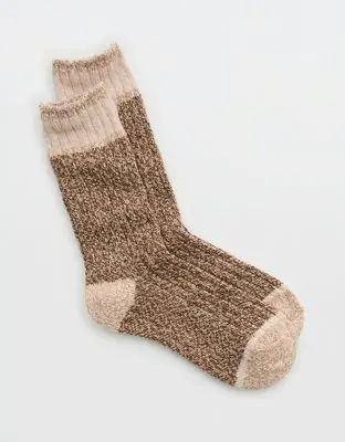 American Eagle Colorblock Marled Crew Socks. 1