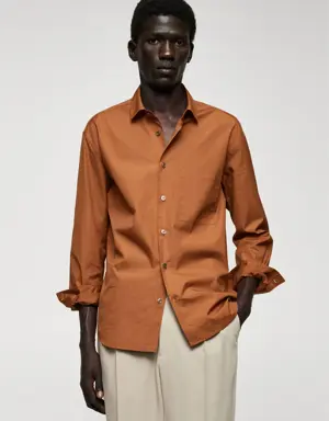 Mango 100% cotton pocket shirt