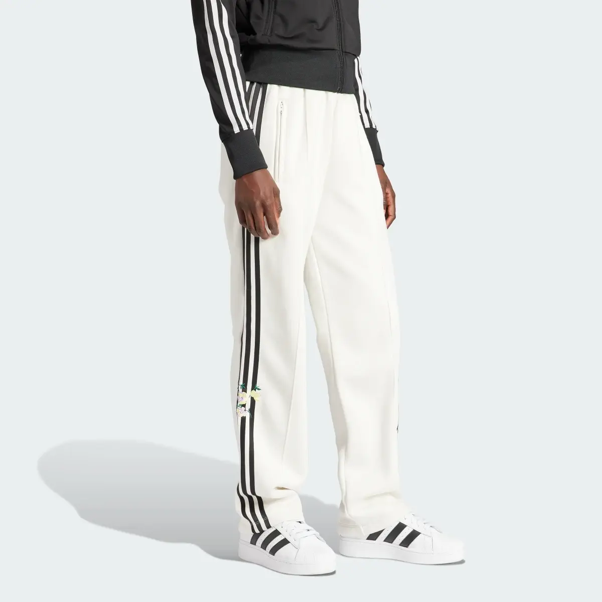 Adidas Embroidered Flower Pants. 3