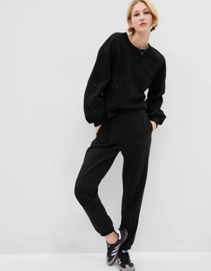 Vintage Soft Cropped Sweatshirt black