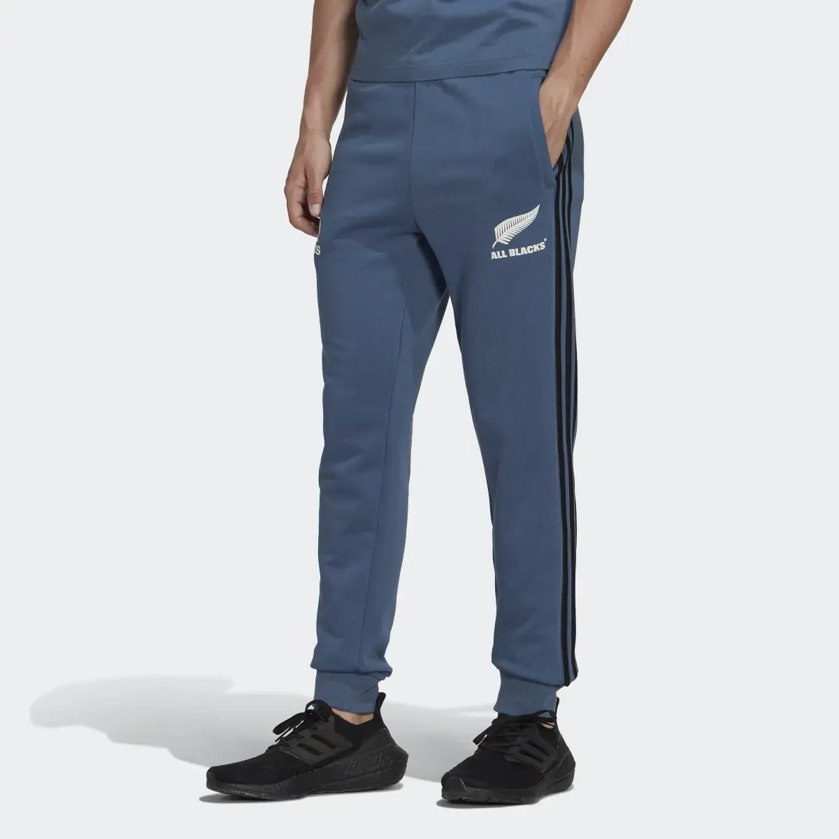 Adidas All Blacks Rugby 3-Stripes Sweat Tracksuit Bottoms. 1