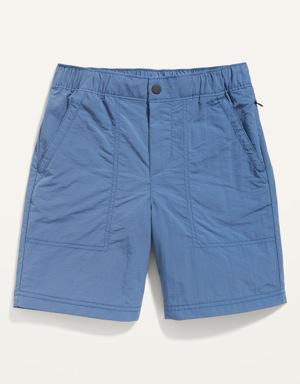 Water-Resistant Nylon Hybrid Shorts for Boys (At Knee) blue