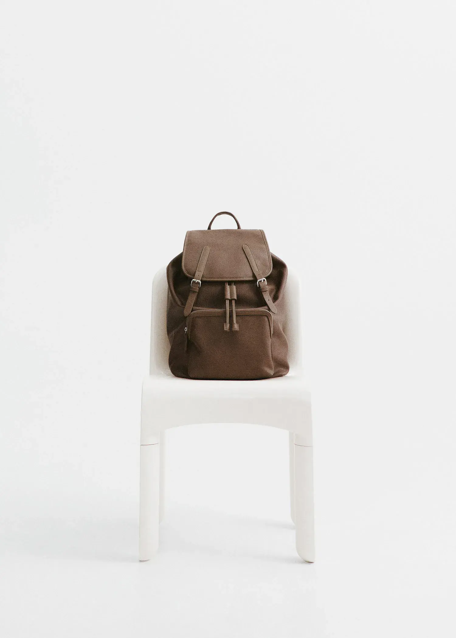 Mango Leather-effect backpack. 1