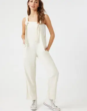 Forever 21 Knotted Twill Overalls Clay