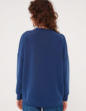Lux Touch Lacivert Sweatshirt
