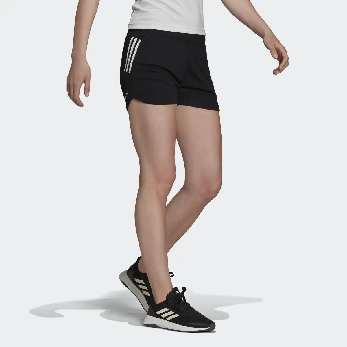 Adidas Designed to Move Knit 3-Stripes Sport Shorts. 3