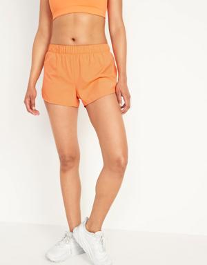 Mid-Rise StretchTech Run Shorts -- 3-inch inseam orange