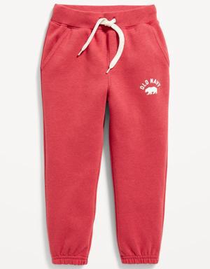 Old Navy Unisex Functional Drawstring Logo-Graphic Joggers for Toddler red