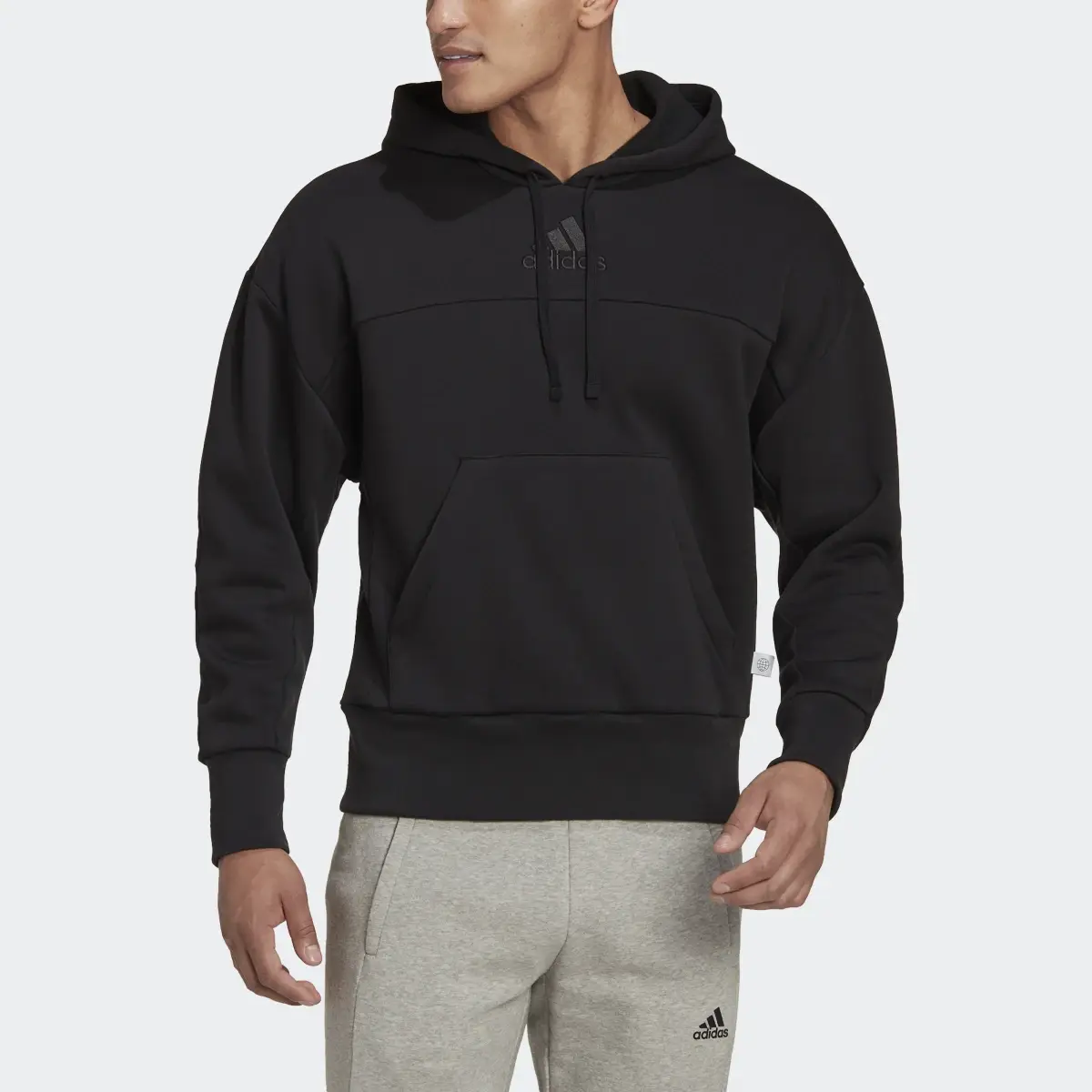 Adidas Studio Lounge Fleece Hoodie. 1