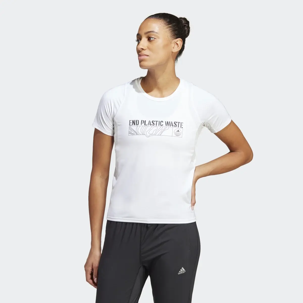 Adidas Playera de Running Run Fast Parley. 2