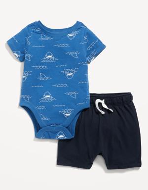 2-Piece Bodysuit and Shorts Set for Baby gray