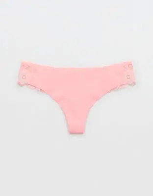 American Eagle SMOOTHEZ No Show Lace Thong Underwear. 1