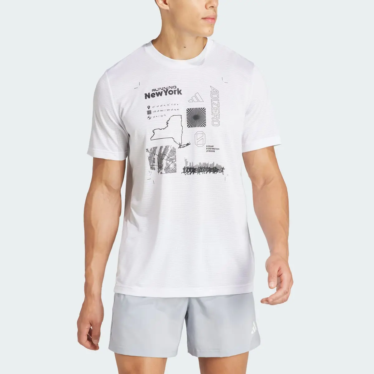 Adidas Playera Running Adizero City Series Graphic. 1