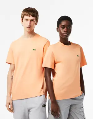 Lacoste T-shirt unisex in cotone biologico con collo rotondo