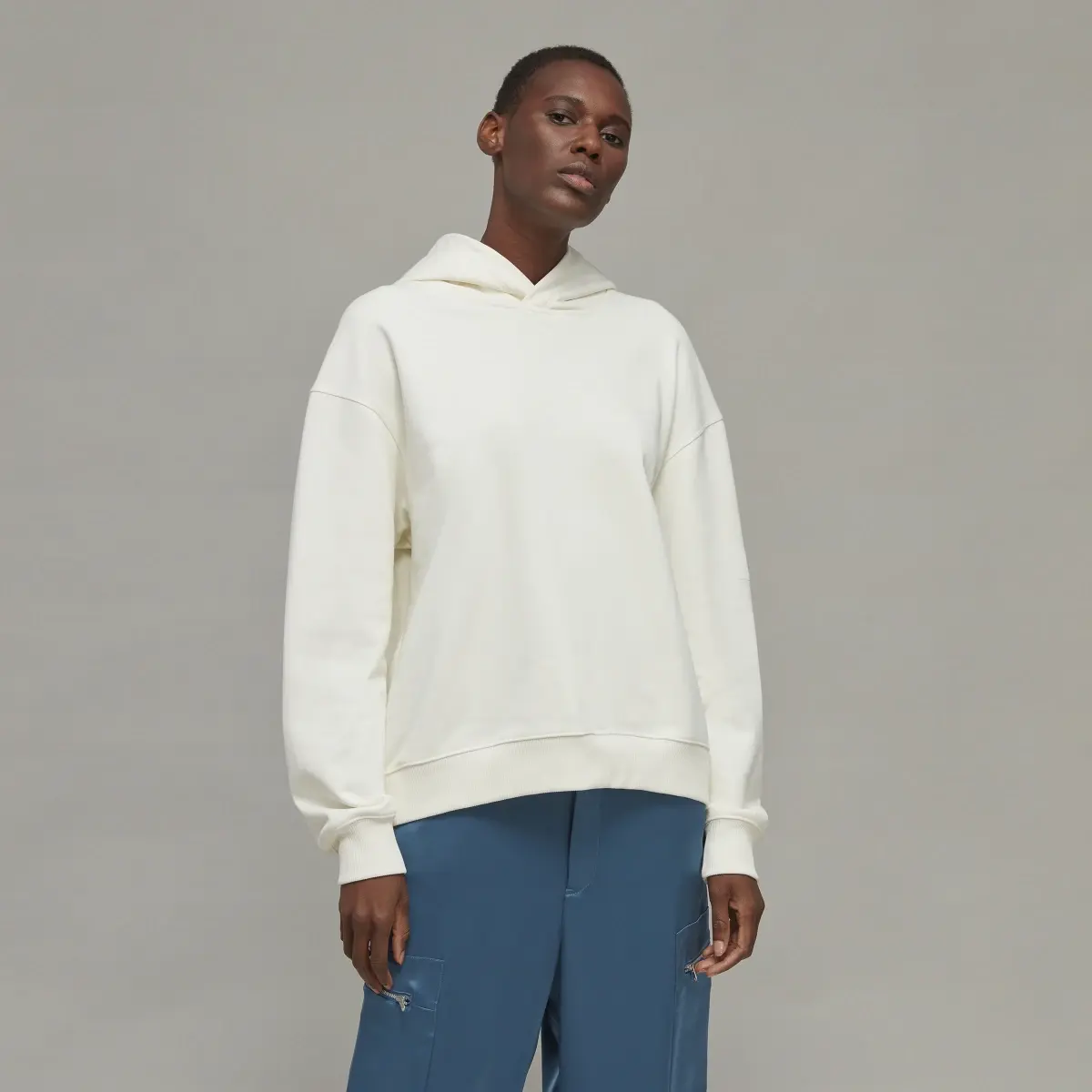 Adidas Y-3 Organic Cotton Terry Boxy Hoodie. 1