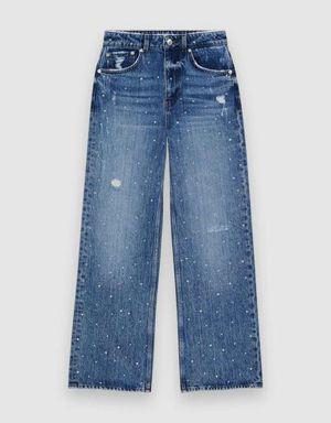 High-waisted jeans with rhinestones Add to my wishlist Votre article a été ajouté à la wishlist Votre article a été retiré de la wishlist