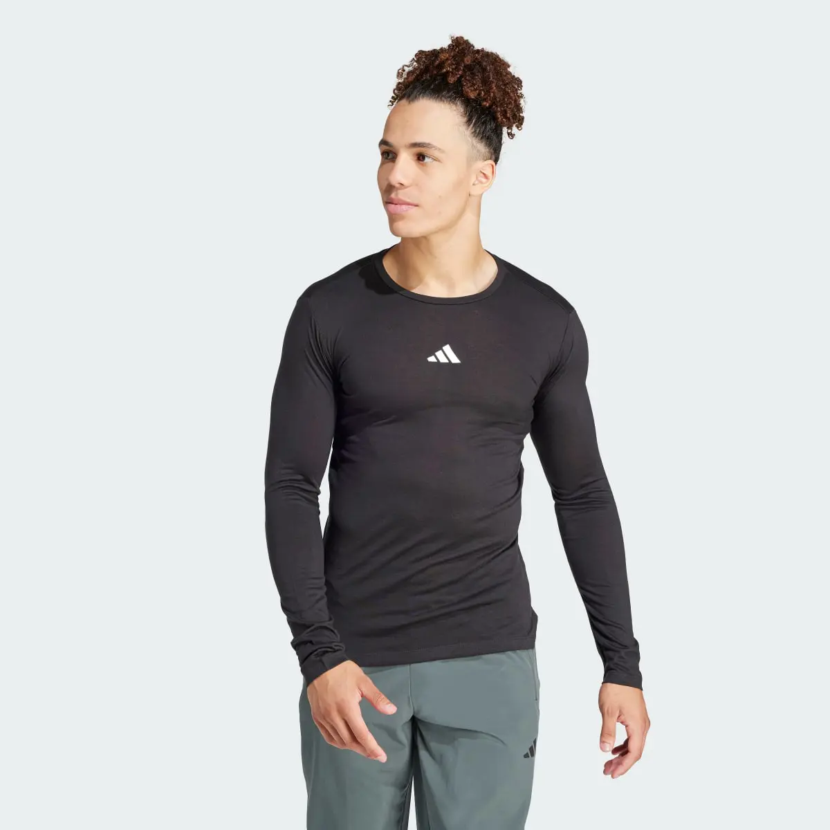 Adidas Workout Long Sleeve Tee. 2