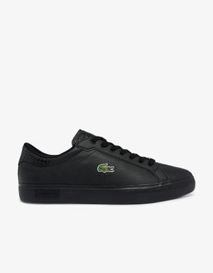 Men's Powercourt Burnished Leather Sneakers
