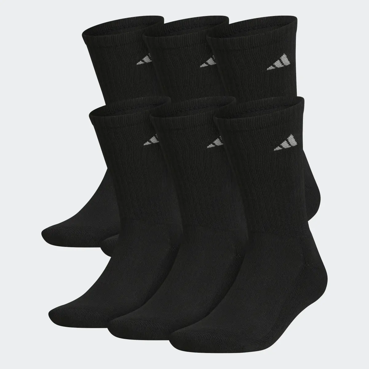 Adidas Athletic Cushioned Crew Socks 6 Pairs. 1