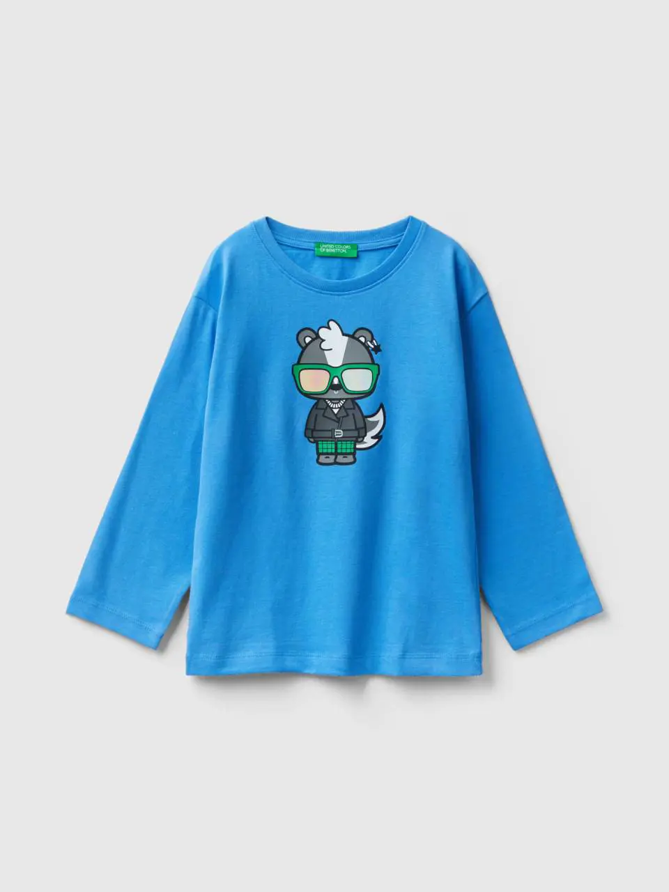 Benetton long fiber cotton t-shirt with print. 1