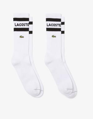 Unisex Striped Cotton Blend Socks Two-Pack